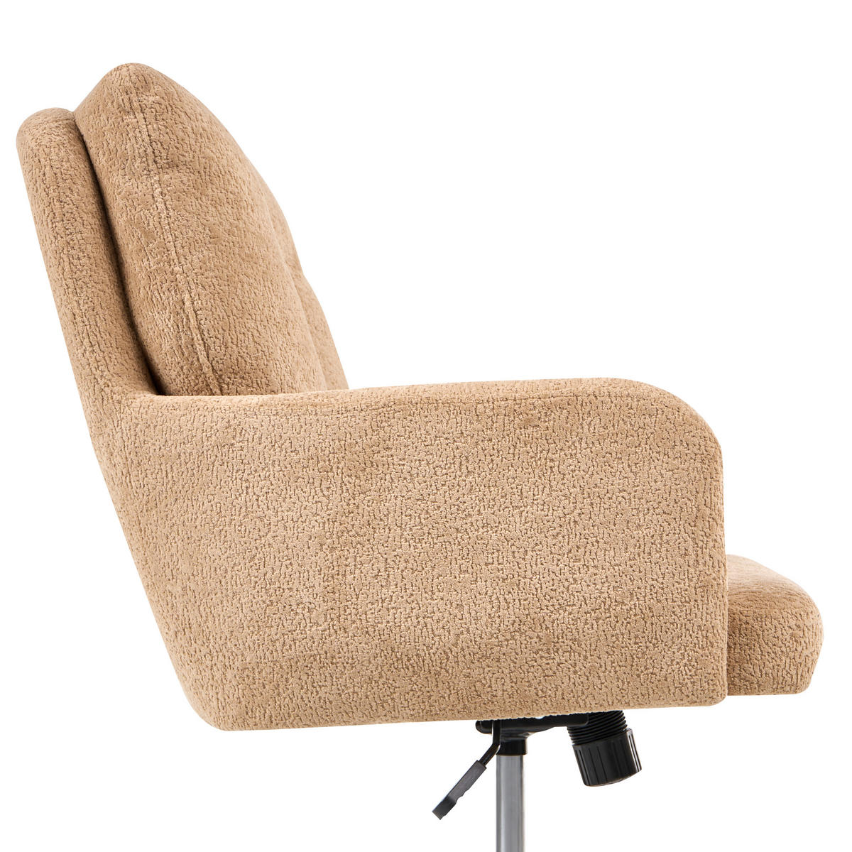 SCHREIBTISCHSTUHL Stoff Beige Alpine - Beige, Textil (61/90/71cm) - Beliani