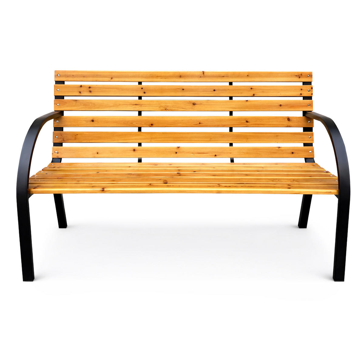 GARTENBANK DALIA Schwarz, Braun 122 x 82 x 58 cm - Schwarz/Braun, Holz/Metall (122/82/58cm) - Akord