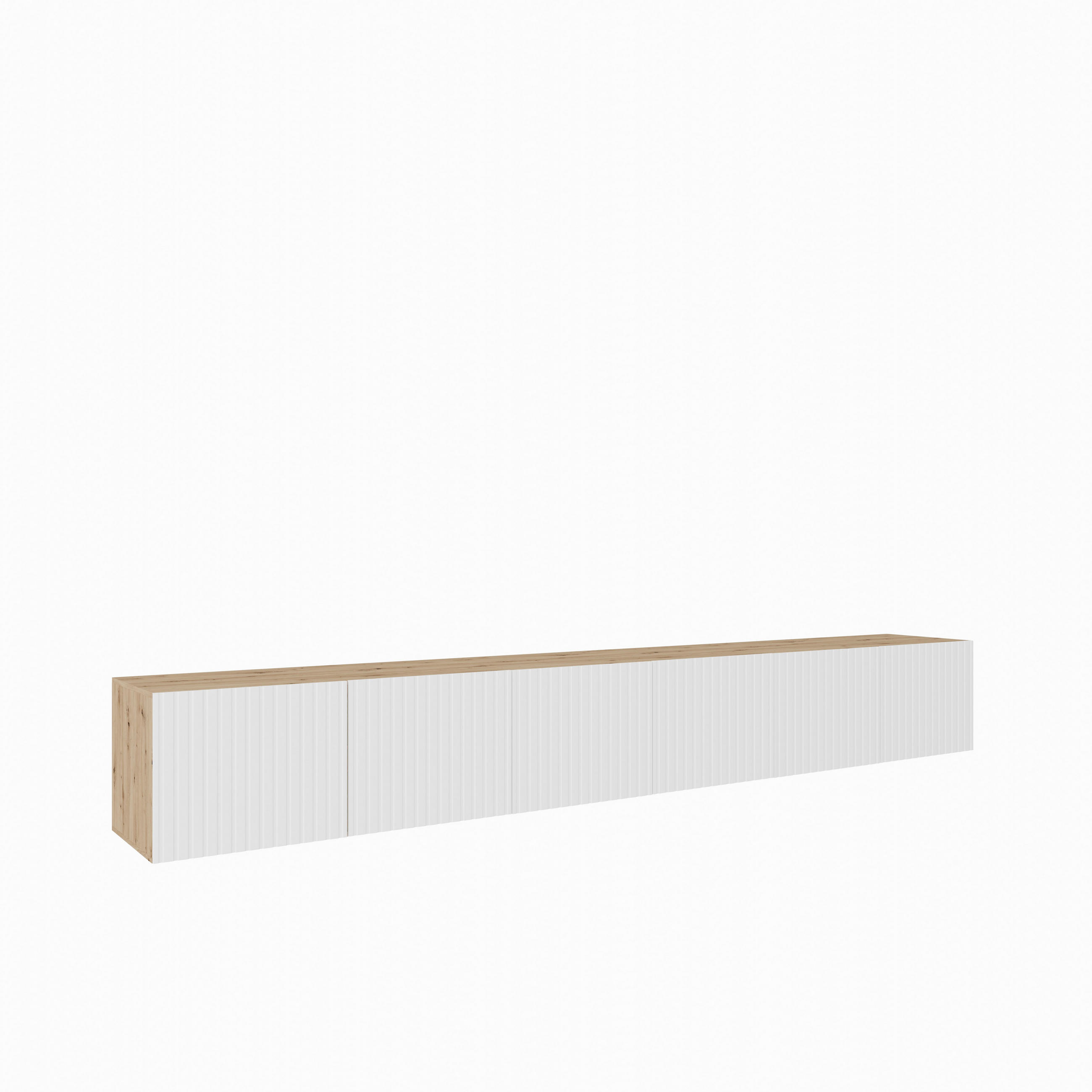 TV-SCHRANK Mio 300 cm, sechstürig, artisan, weiß - Eiche Artisan/Weiß, Kunststoff (300/41/40cm) - Margaret Hadas24