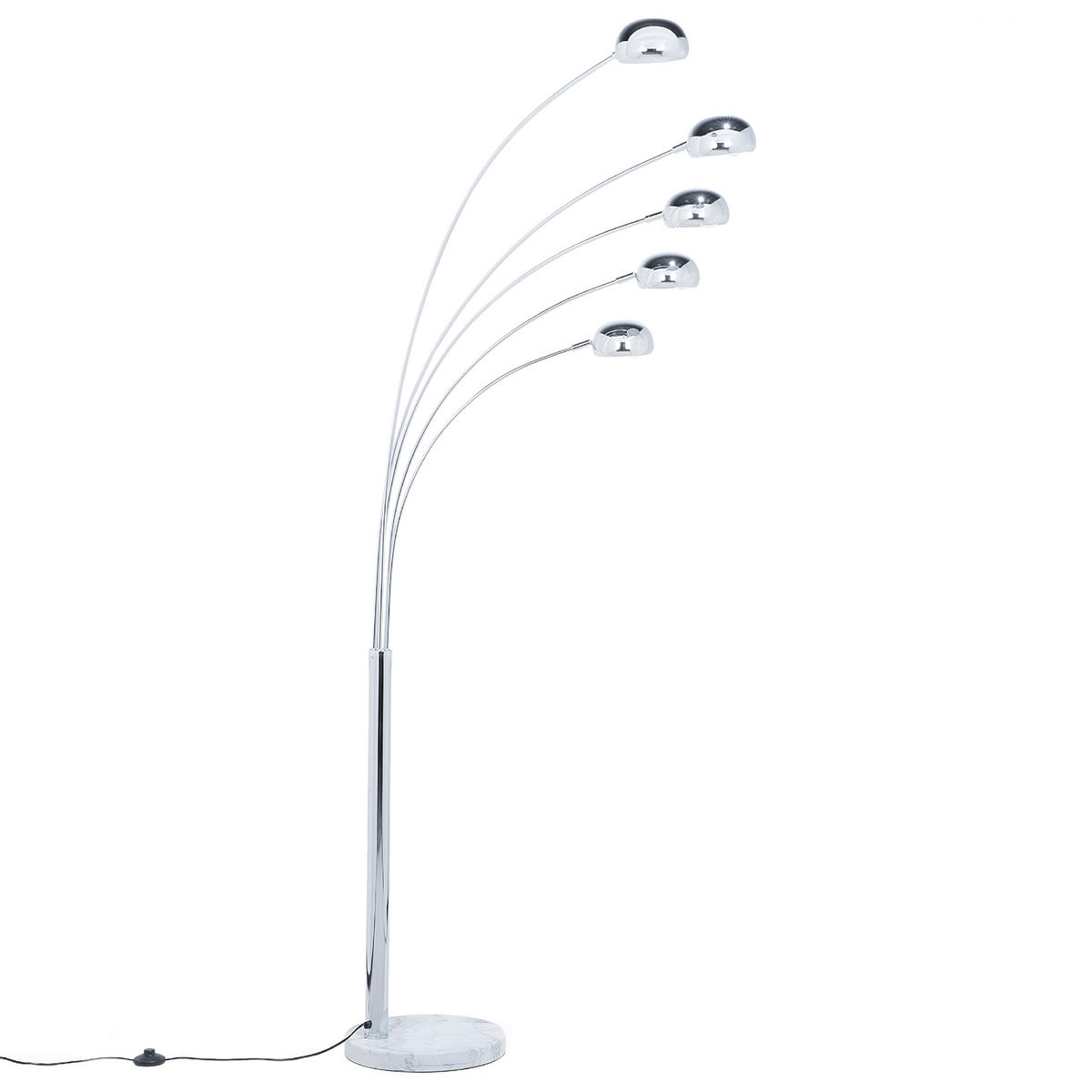 STEHLAMPE Flinders 100/100/212 cm - Silberfarben, Metall (100/100/212cm) - Beliani
