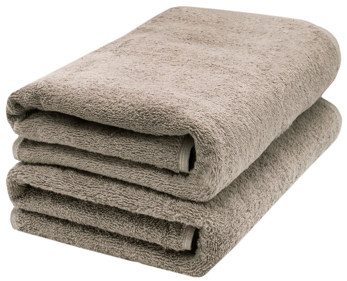 SAUNATUCH, 2er-Set, 70x200 cm, 100% Baumwolle, Braun - Fango, Textil (70/200cm) - Zollner