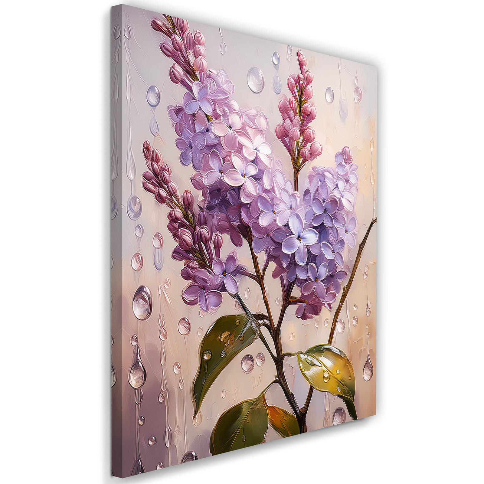 WANDBILD ohne lila blumen natur - Lila, Textil (40/60cm) - Feeby