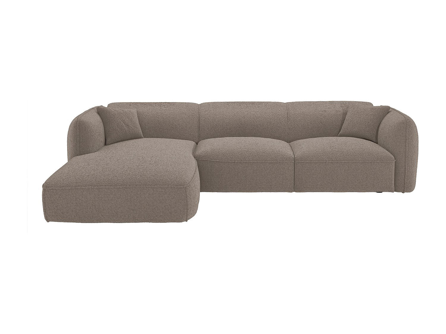 SOFA - 5 Personen - stoff - taupe Camilio - Taupe, Textil (272/165cm) - Vente-Unique