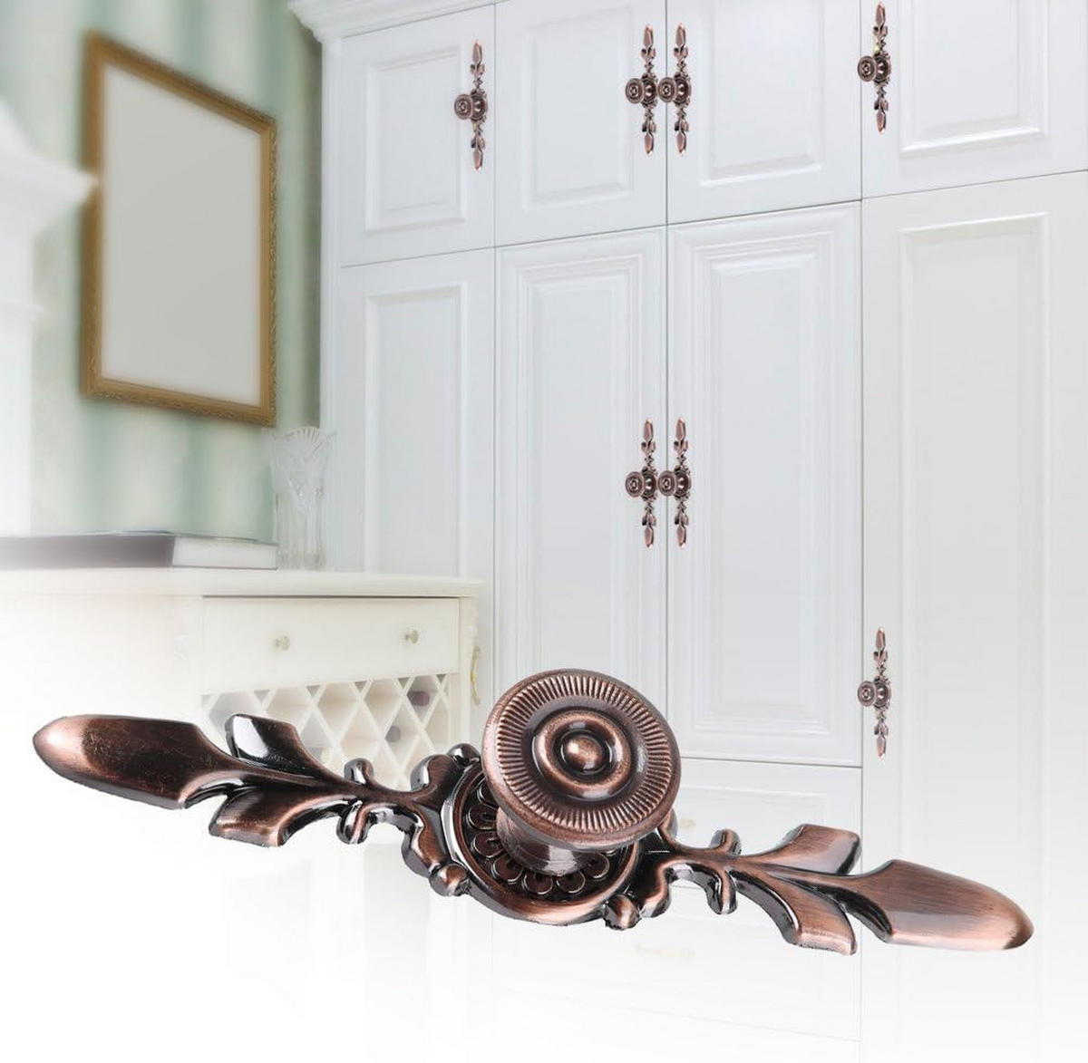 MÖBELGRIFF Grün Bronze 10er-Set 96 mm - Orange, Metall (2.3/0.24/12cm)