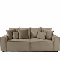 SCHLAFSOFA NAPI III 3-sitzer mit Kissen,Beige - Beige, Holz/Textil (244/89/101cm) - KONSIMO®