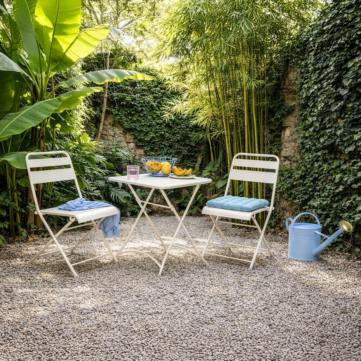 GARTENMÖBEL-SET (3-teilig) Urban One - Beige, Metall - BUTLERS