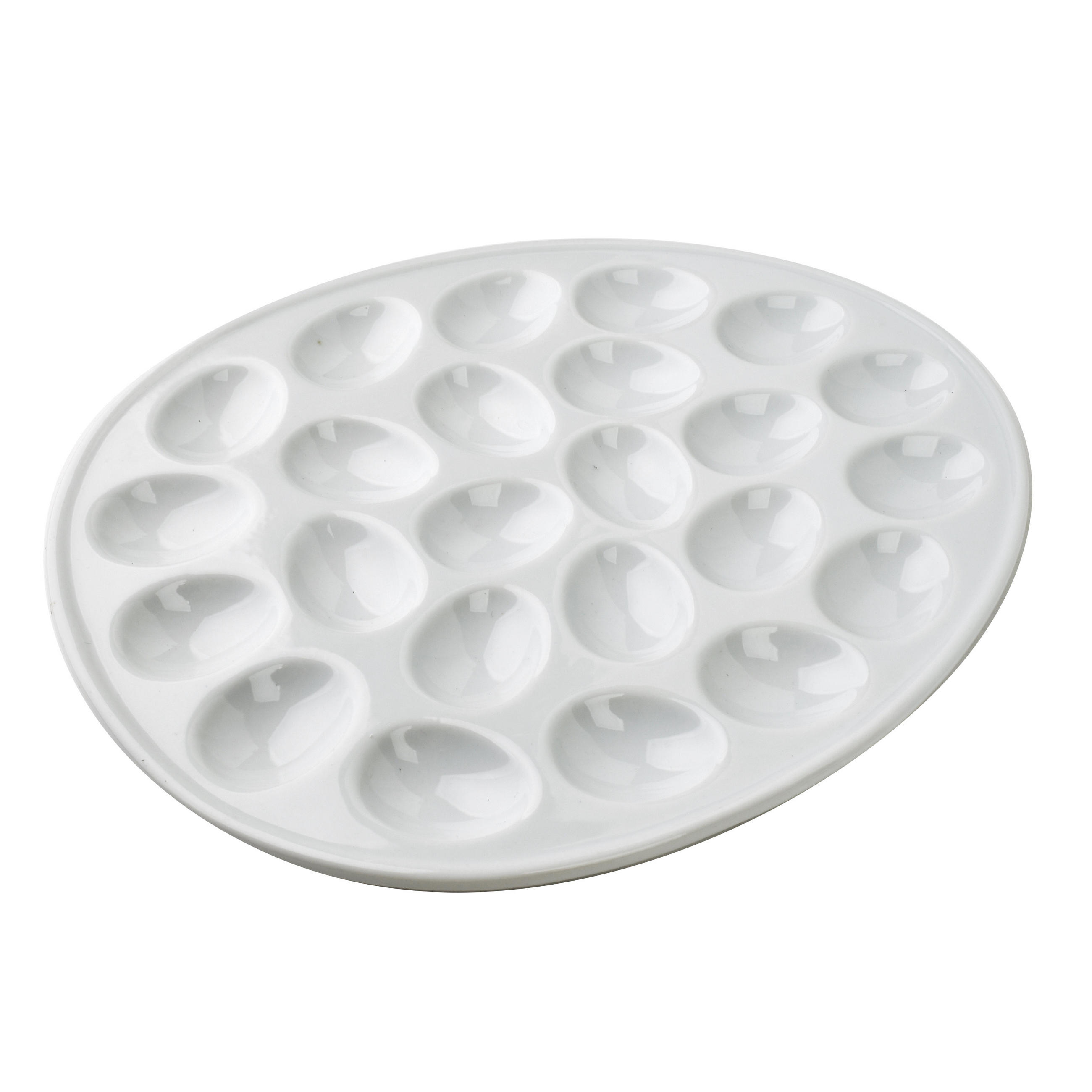 EIERBECHER Basic weiß 35/28/3 cm Porzellan - Weiß, Keramik (28/3/35cm) - Mondex