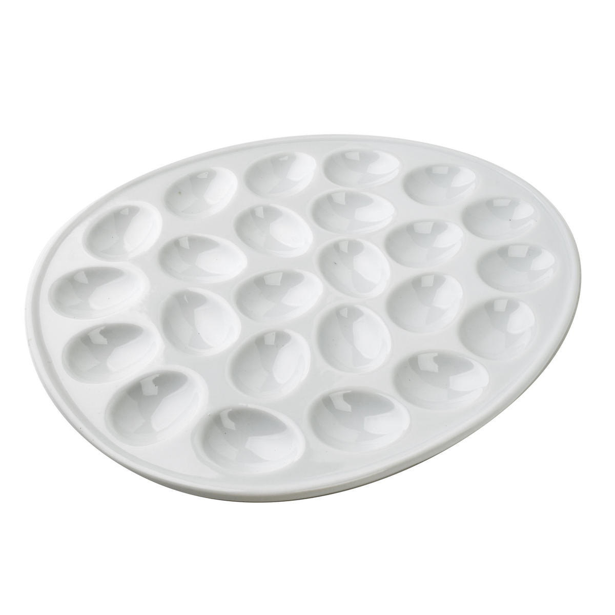 EIERBECHER Basic weiß 35/28/3 cm Porzellan - Weiß, Keramik (28/3/35cm) - Mondex