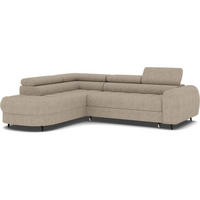 ECKSOFA Vesteria mit Schlaffunktion und Bettkasten – Modernes Design, verstellbare Kopfstützen und hoher Sitzkomfort - Beige, Kunststoff (279/72cm) - Wohnideebilder