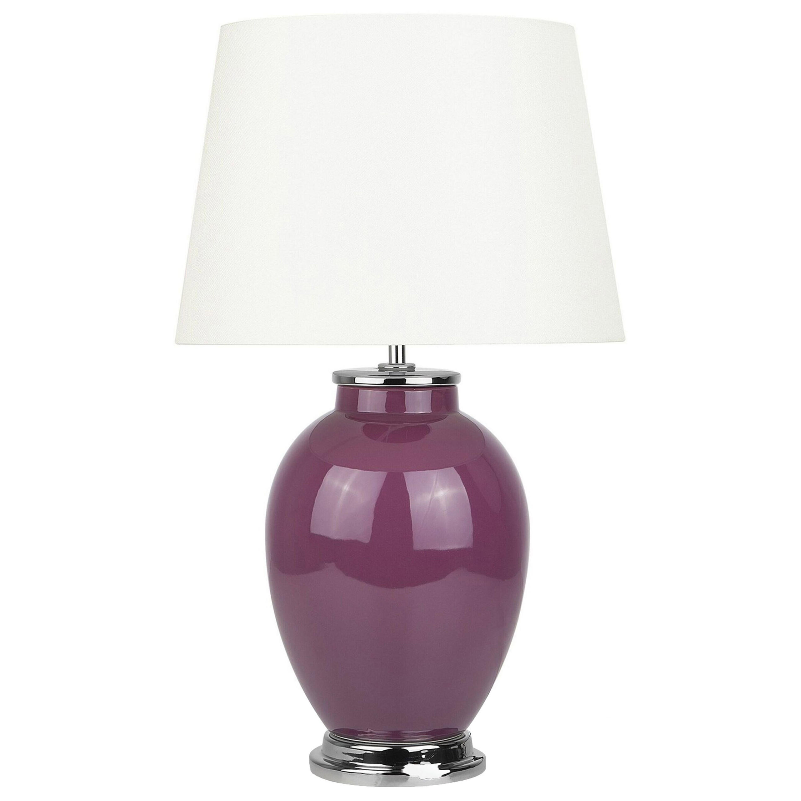 TISCHLAMPE Brenta 33/33/56 cm - Violett, Keramik (33/33/56cm) - Beliani