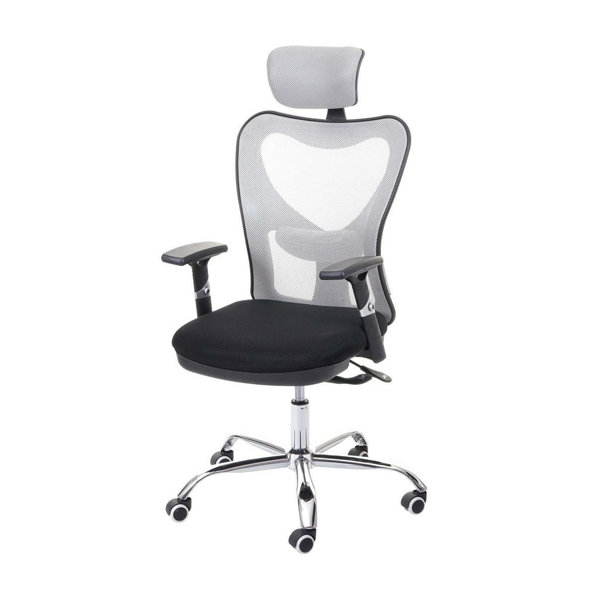 BÜROSTUHL Schwarz, Grau - Schwarz/Grau, Textil (71/130/84cm) - MCW