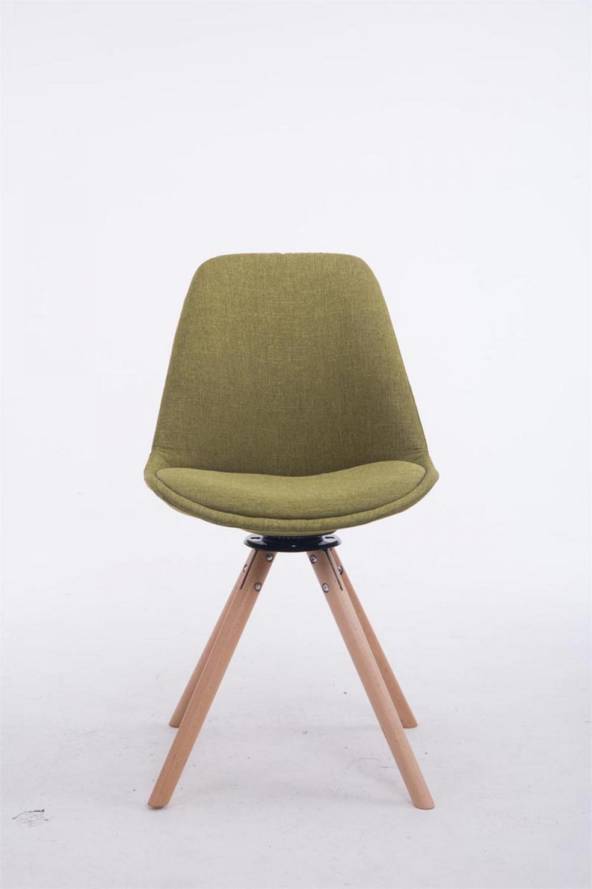 BESUCHERSTUHL Stoff grün - Eukalyptusholzfarben/Grün, Holz/Textil (48/84/56cm) - CLP