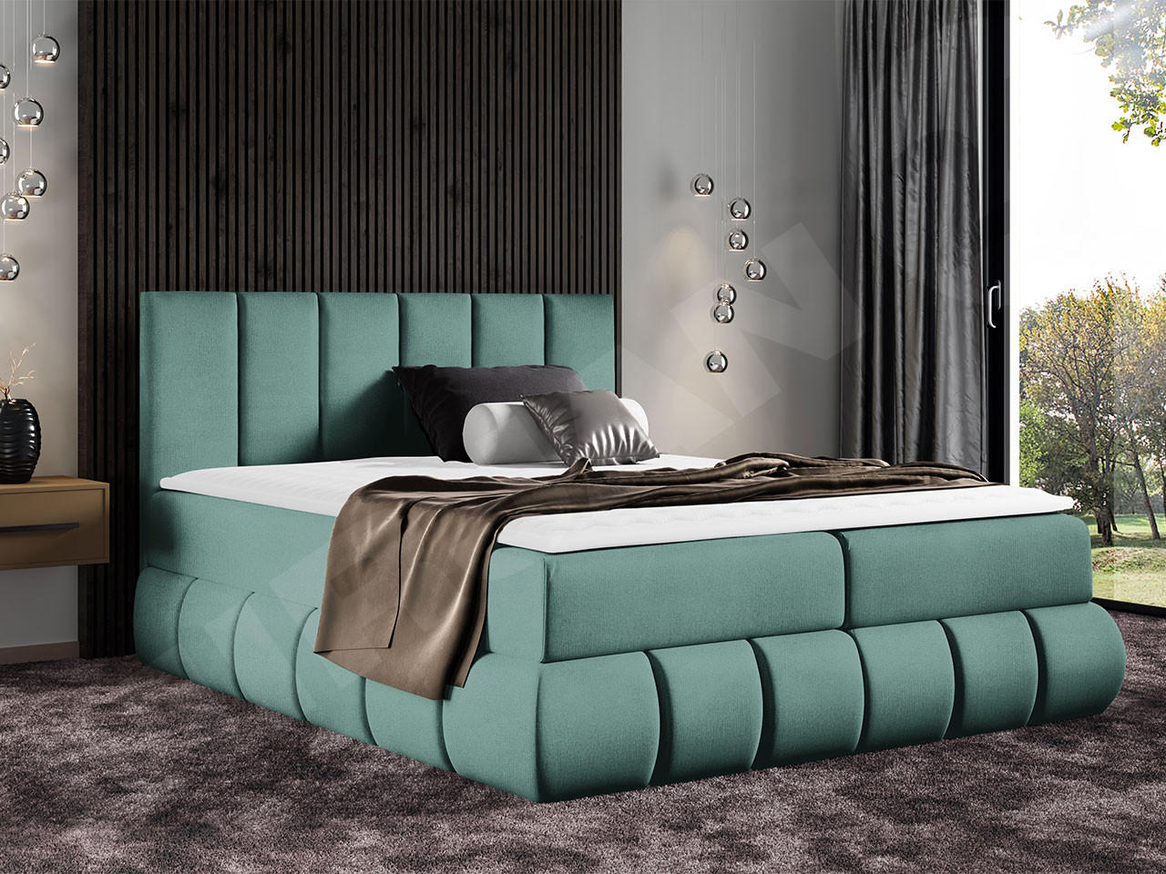 BOXBETT Venezia - Hellgrün, Holz (120/200cm) - MIRJAN24