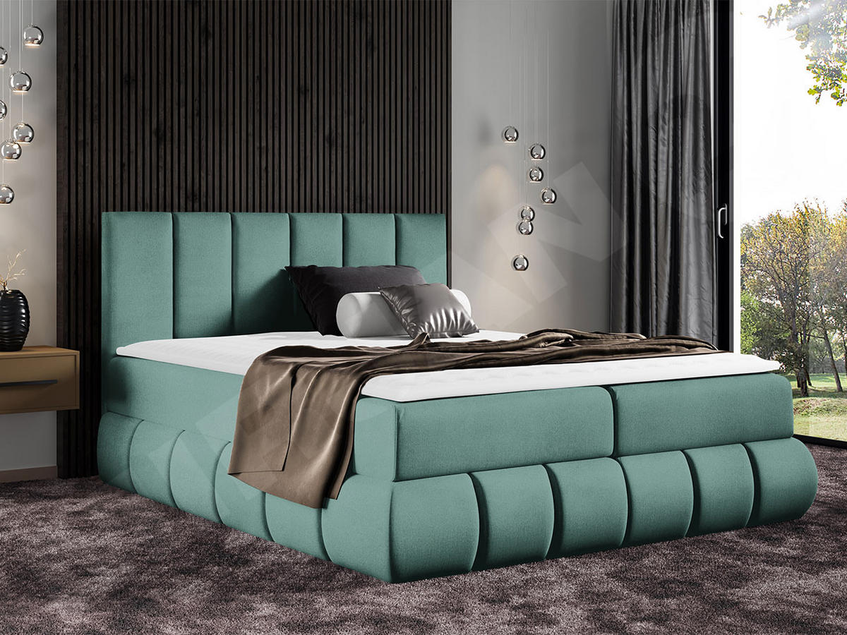 BOXBETT Venezia - Hellgrün, Holz (200/200cm) - MIRJAN24