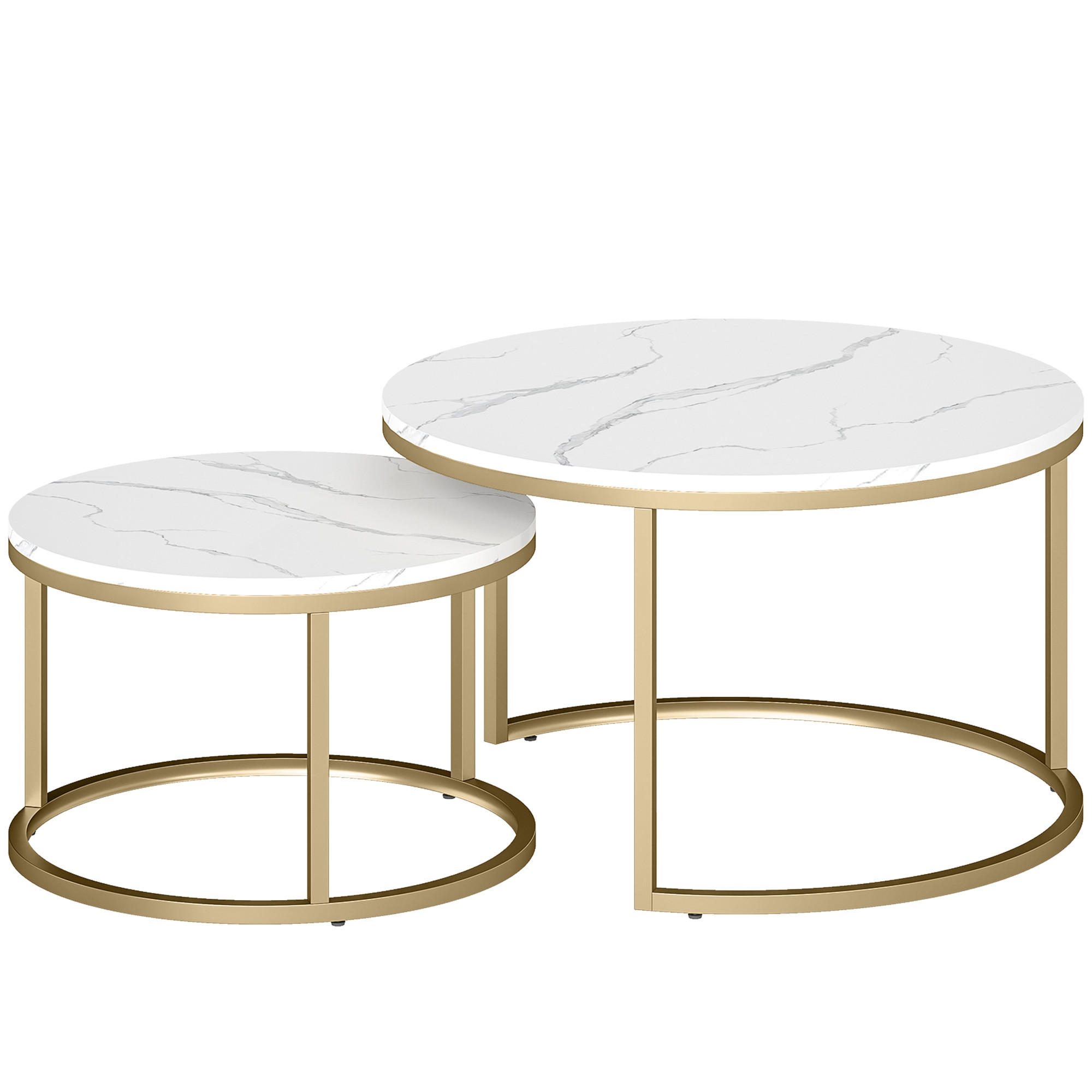 Homcom Couchtisch-Set Grau 78.5x46.5x78.5 cm