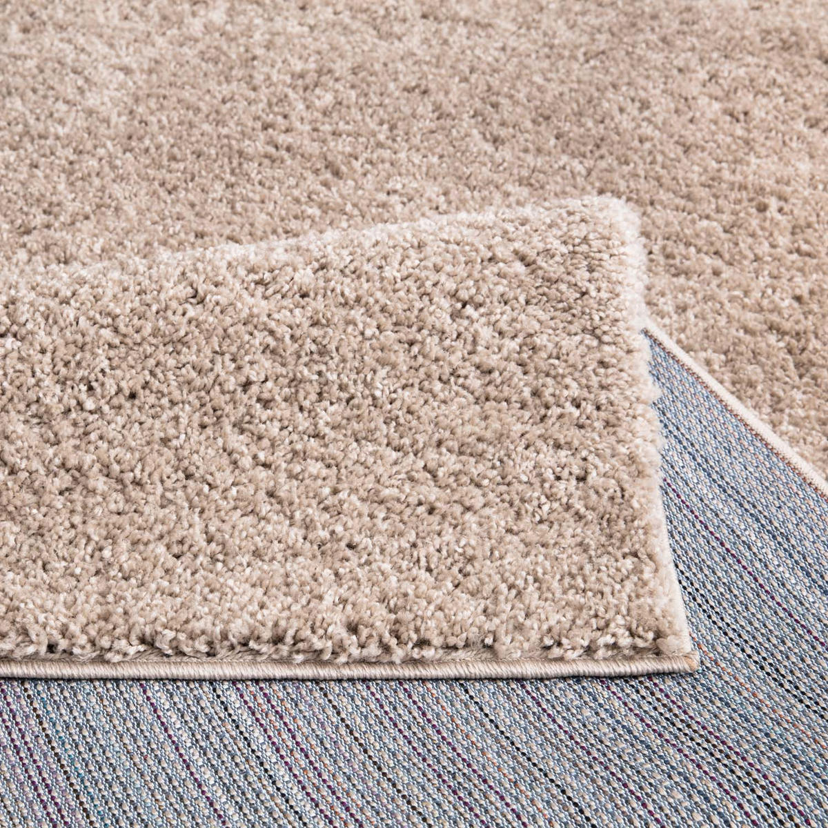 HOCHFLOR-TEPPICH City Shaggy 500 Sand 200x200 cm - Beige, Textil (200/200cm) - carpet city