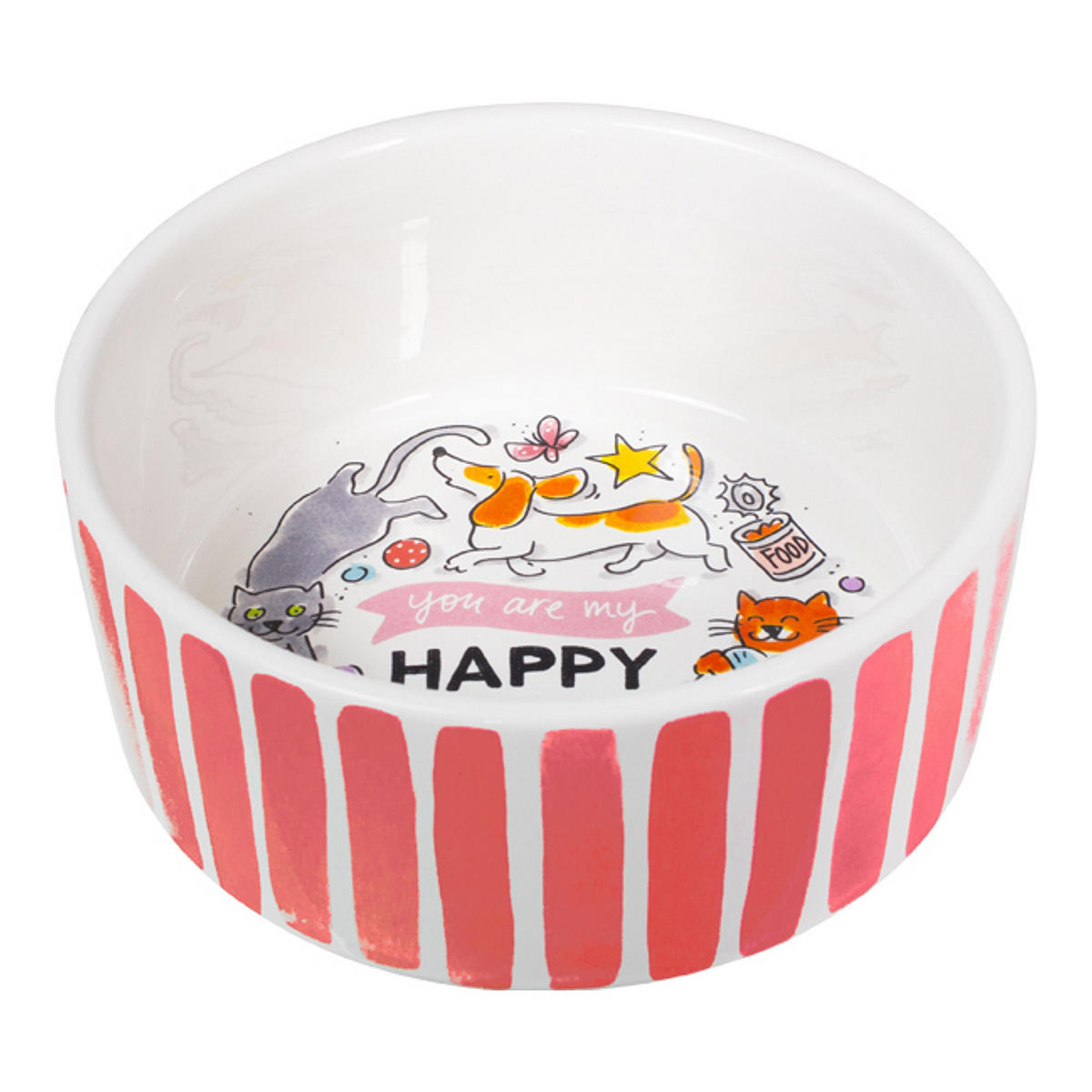 FUTTERNÄPFE Fröhliche Haustiere in Bunt - 15,5cm - Multicolor, Keramik (15.7/15.4/6.6cm) - Blond Amsterdam