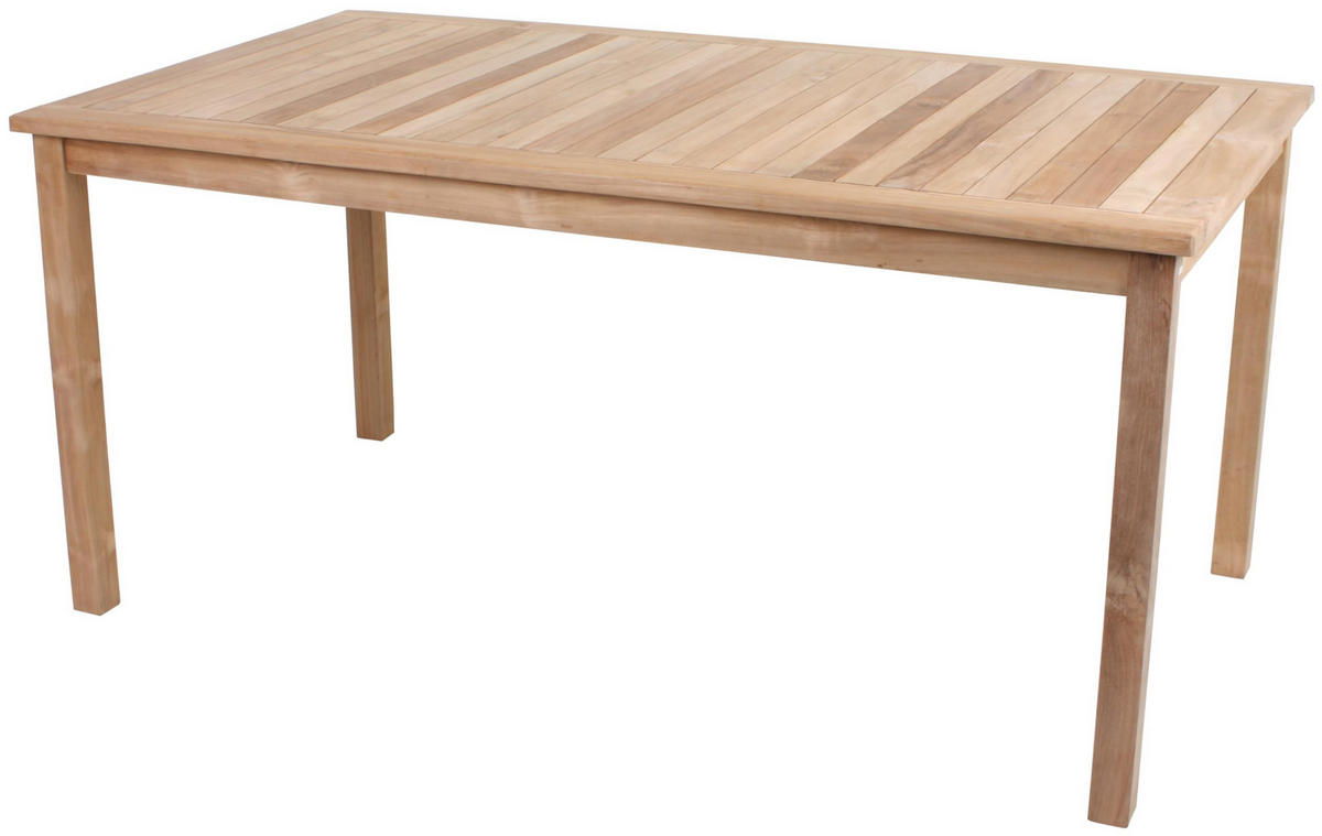 GARTEN-SITZGRUPPE Maike 7-teilig Gartenmöbel-Set - Teakfarben, Holz - DELUKE