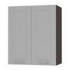 KÜCHENHÄNGESCHRANK Kvantum W3/60 Dust Grey Matt / Lava Matt 60 / 32,5 / 72cm - Dunkelgrau/Grau, Holz/Holzwerkstoff (60/72/32.5cm) - Feldmann-Wohnen