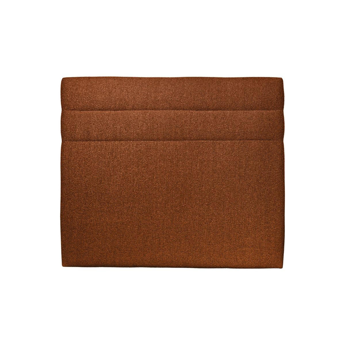 KOPFTEIL Modell Linien – Terrakotta-Bouclé-Stoff 180 cm - Beige/Terracotta, Karton/Holz (180/120/10cm) - Sommeil de Plomb