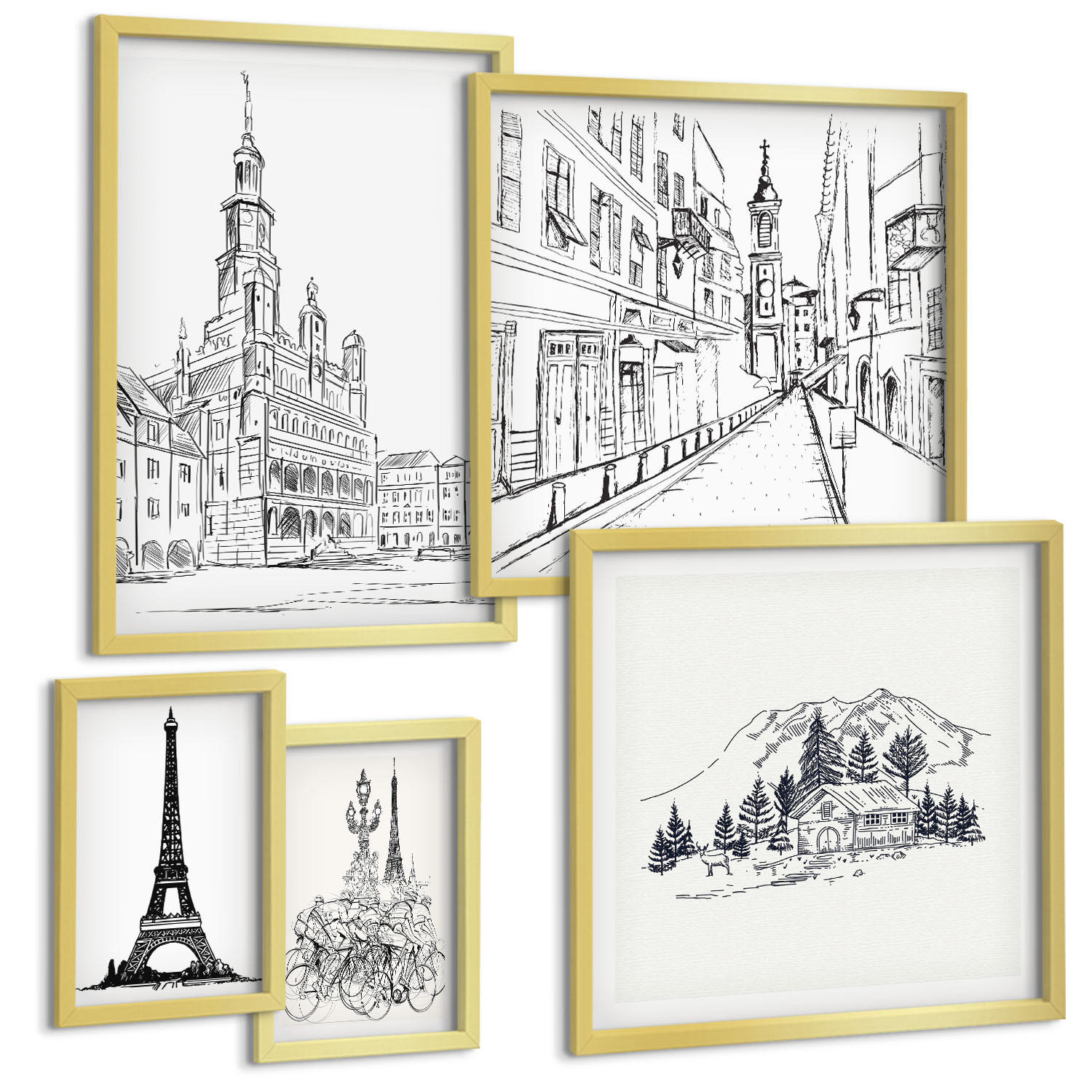 Tulup Bilder Gold 40x60 cm