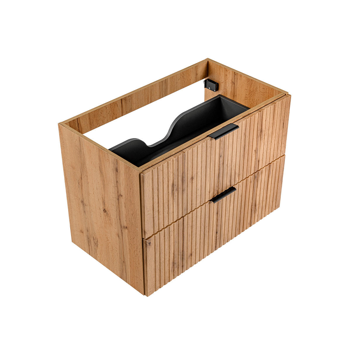 WASCHTISCHUNTERSCHRANK 80.4cm Adriel Holz in Eichenoptik - Braun, Holzwerkstoff (80.4/57/46cm) - Petits-meubles