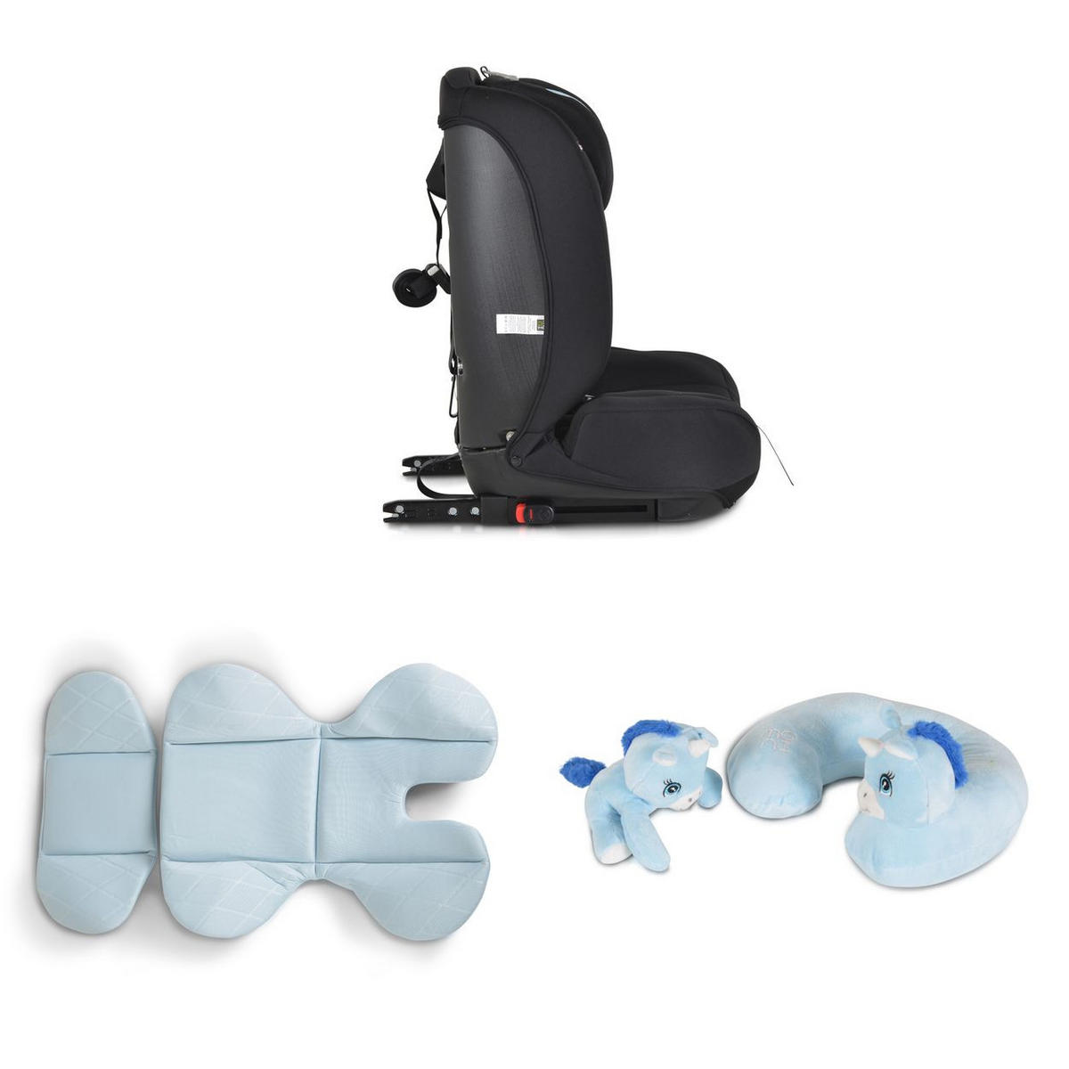 KINDERSITZ i-Size i-Safe blau (76-150cm) Isofix, Top Tether, 13-fach verstellbar - Blau, Kunststoff (45/60/46cm) - Moni