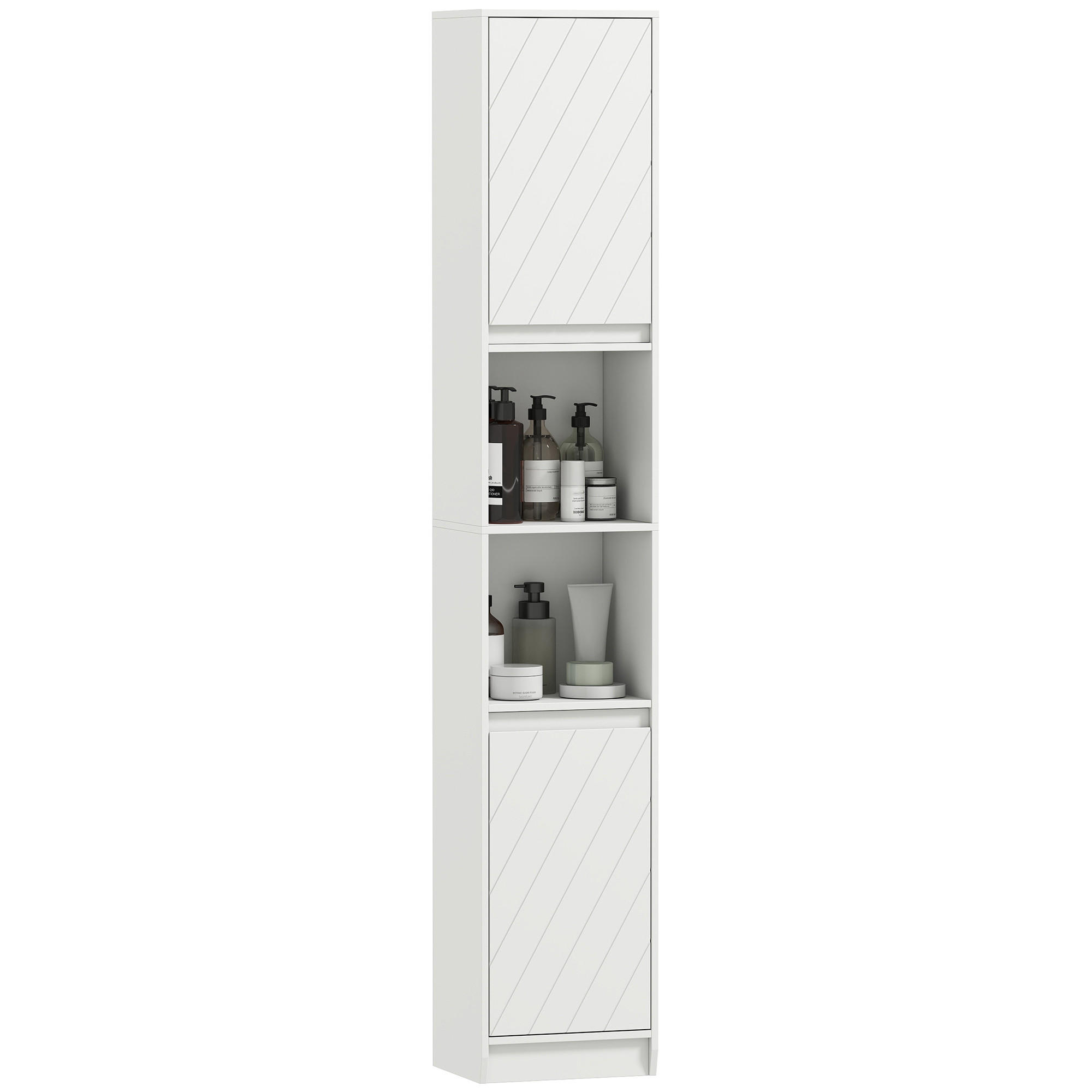 HOCHSCHRANK DE-12533 30/24/170 cm Weiß - Weiß, Holzwerkstoff (24/170/30cm) - ComfortXL