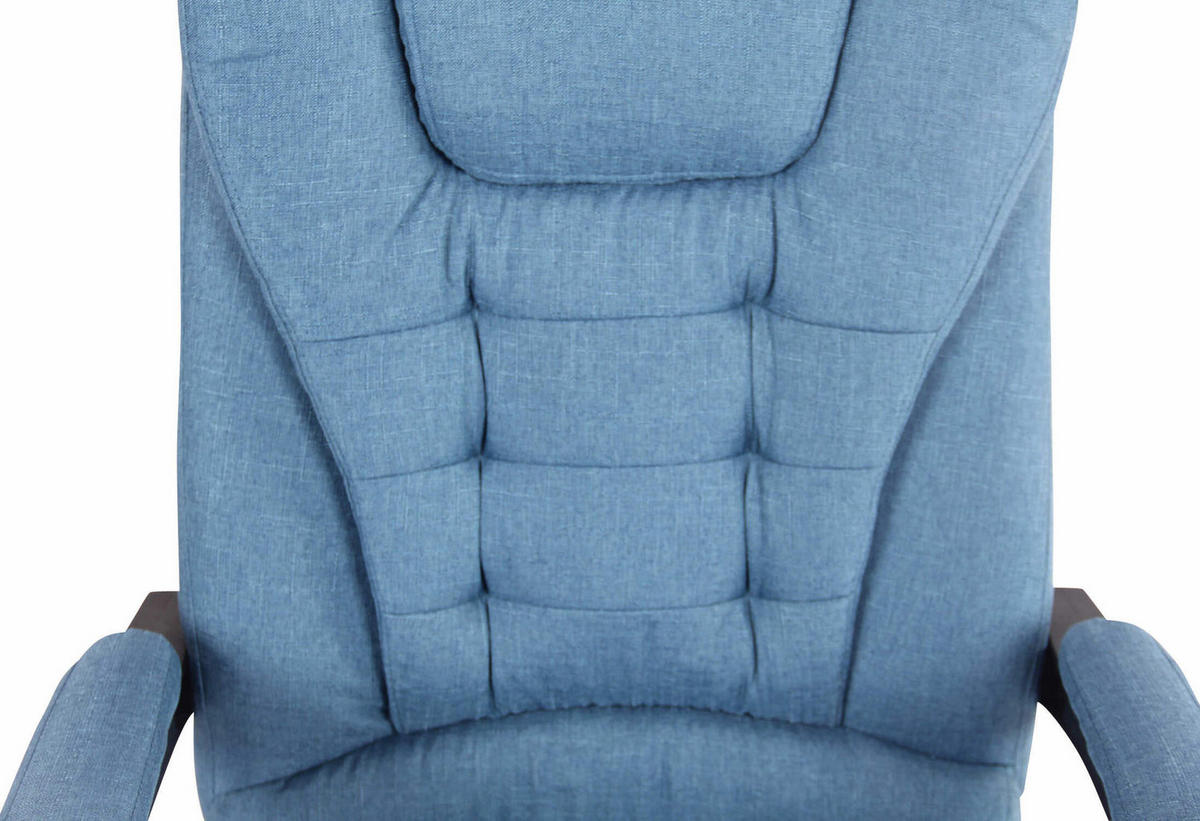 BÜROSTUHL Onix, Stoff Blau - Blau, Textil/Metall (67/125/68cm) - TPFLiving