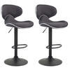 BARHOCKER 2er Set Stoff dunkelgrau - Dunkelgrau/Schwarz, Textil/Metall (46/88/49cm) - CLP