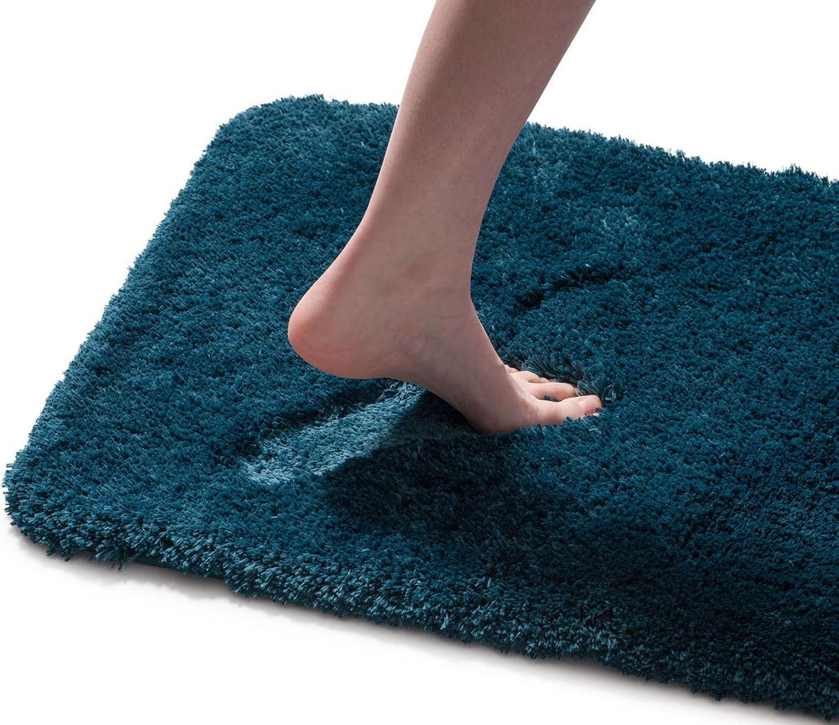 BADTEPPICH Deluxe PETROL 70X120CM - Petrol, Textil (120/70cm)