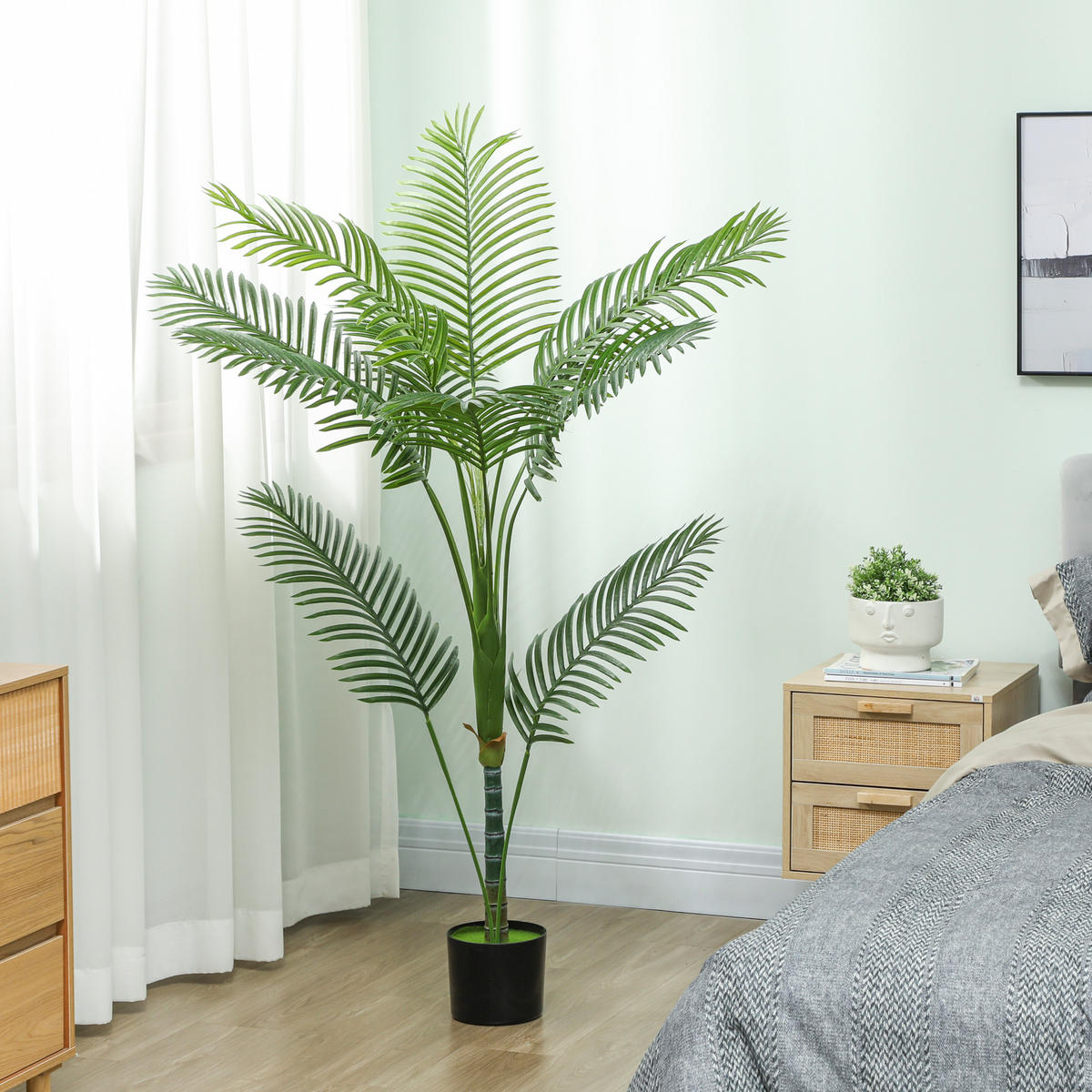 KUNSTPFLANZE DE-16627 150 cm, Areca-Design Grün - Grün, Kunststoff (150cm) - ComfortXL