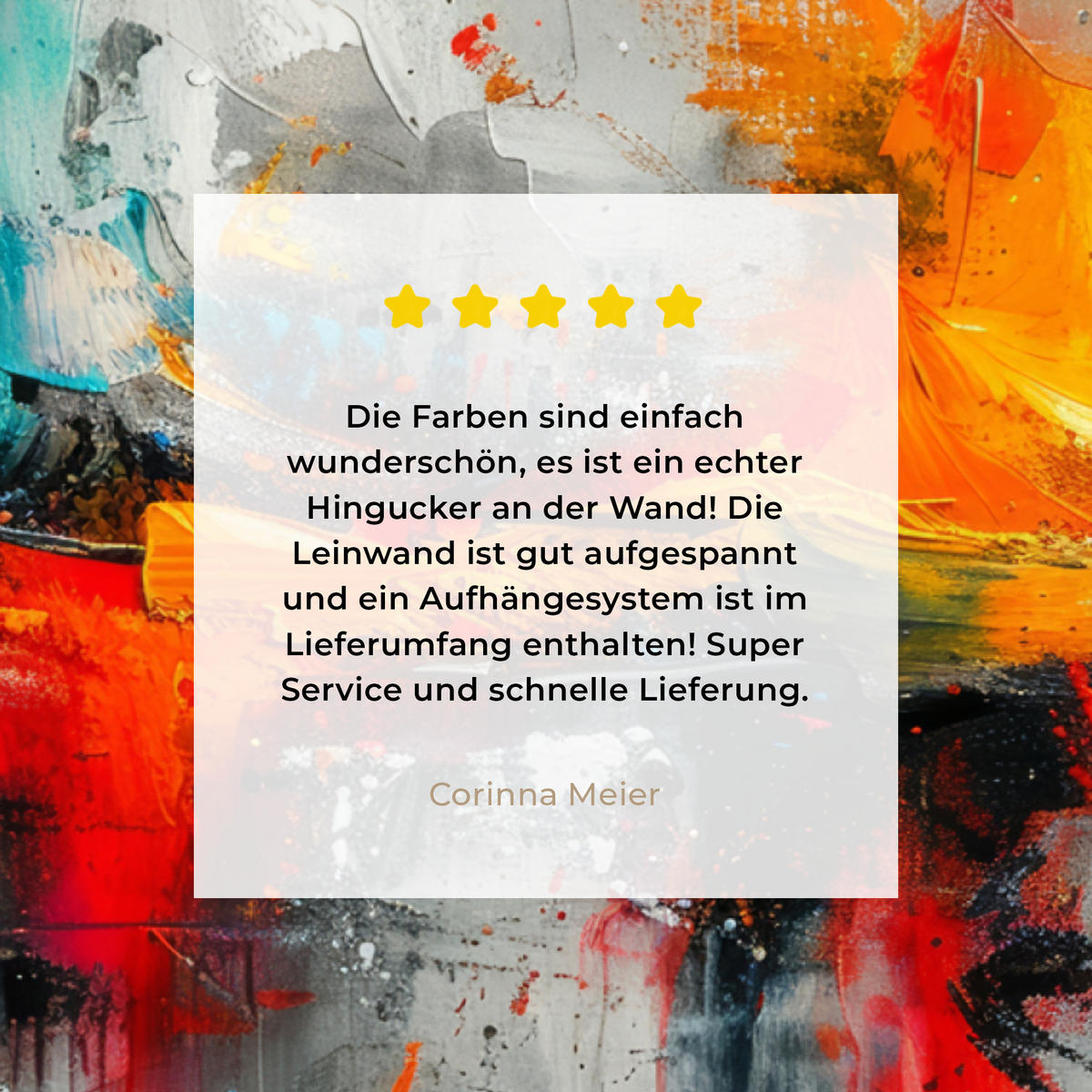 LEINWANDBILD Moderne Kunst - Orange - Grau - Abstrakt Wandbilder 80x60 cm - Hellgrau, Textil (80/60cm) - MuchoWow