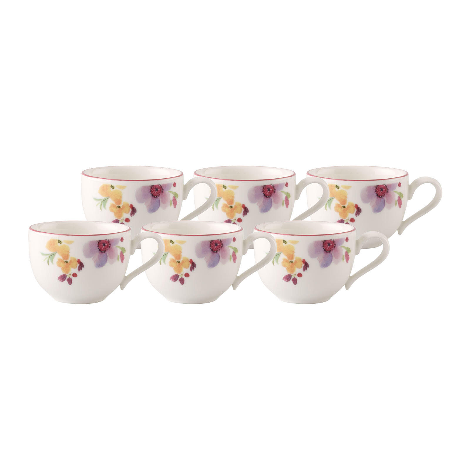 ESPRESSOOBERTASSEN Mariefleur Basic bunt 80 ml 6er Set - Multicolor, Keramik (0.08L) - Villeroy & Boch