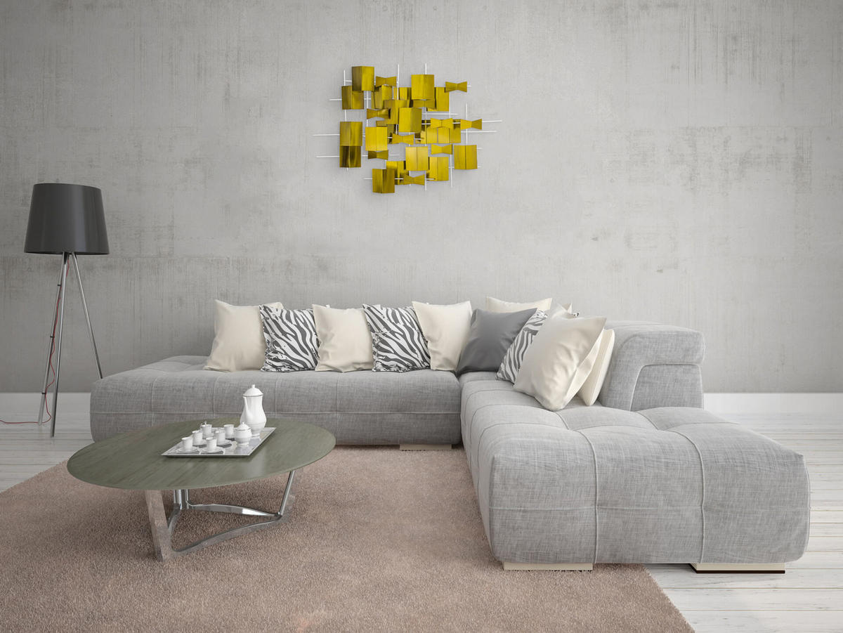 WANDDEKO Gold 95/67 cm - Goldfarben, Metall (5.01/67/9cm) - KUNSTLOFT