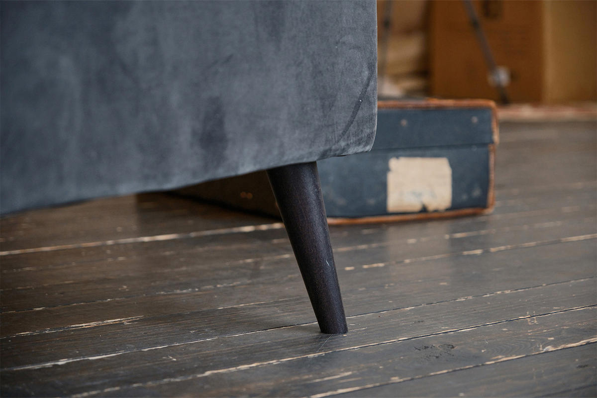 ECKSOFA QUENYA Hellgrau Velvet - Hellgrau/Schwarz, Textil (294/184cm) - KAWOLA