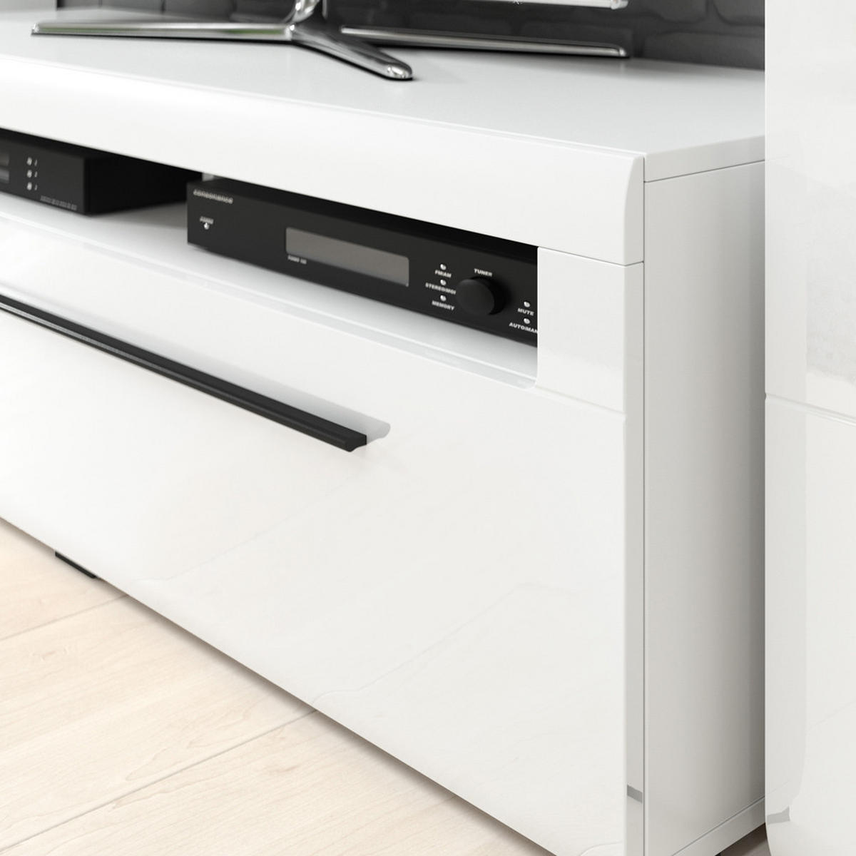 LOWBOARD Turda-83 - Weiß, Holzwerkstoff (140/52/50cm) - Lomado