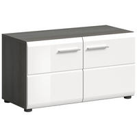 SITZBANK Ritmo (B/H/T: ca. 80/44/37 cm) in Rauchsilber Nachbildung/weiß hochglanz - Silberfarben, Holzwerkstoff (80/44/37cm)