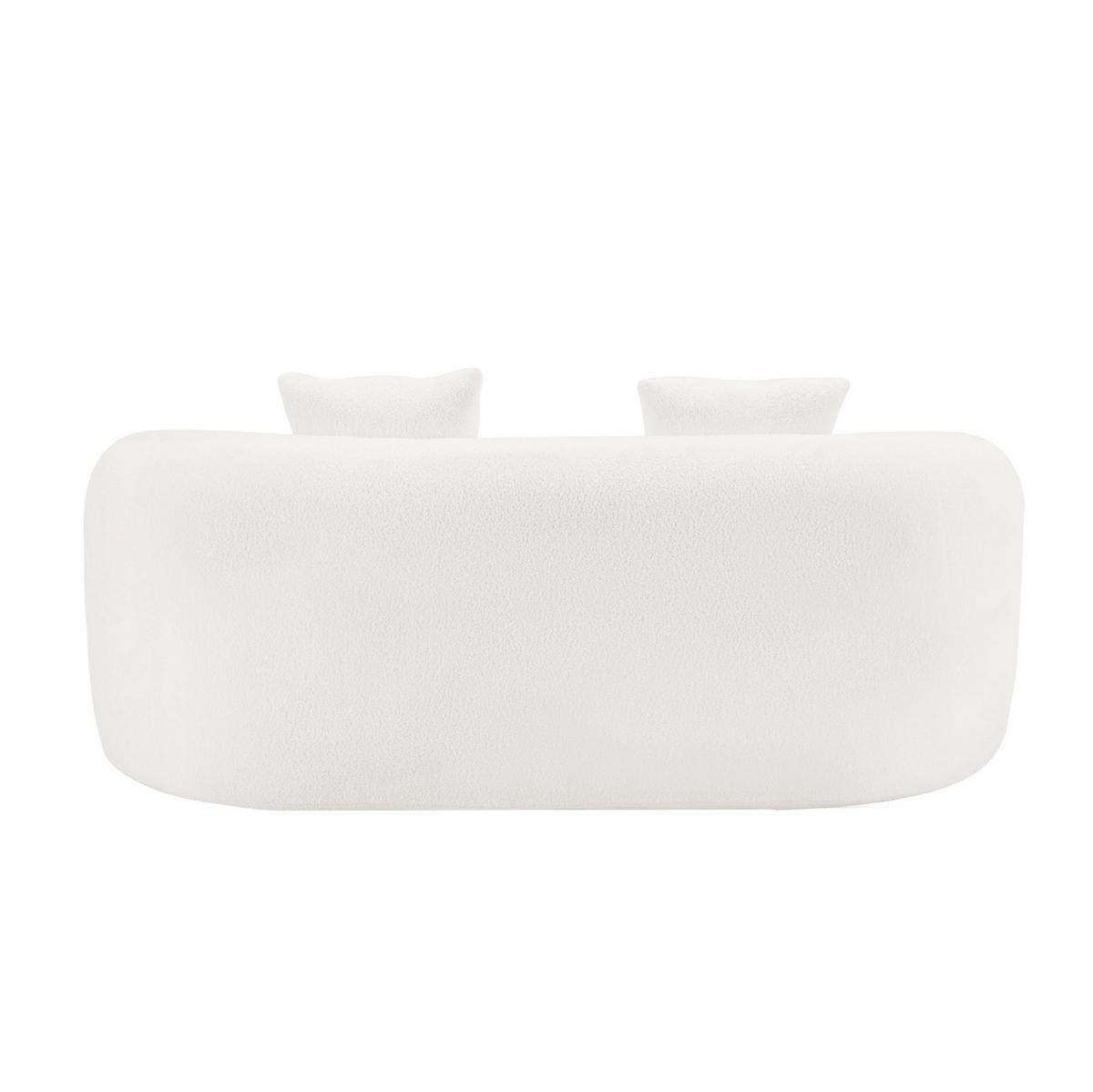 SOFA 2-Sitzer geschwungen White mit 2 Kissen - Weiß, Kunststoff (170/70/89cm) - Meubliv