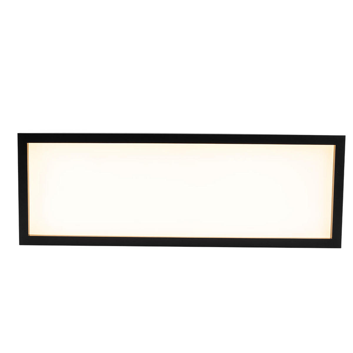 LED DECKENPANEL Backlight Schwarz eckig - Schwarz, Kunststoff (58.2/20.2/4.1cm) - Briloner