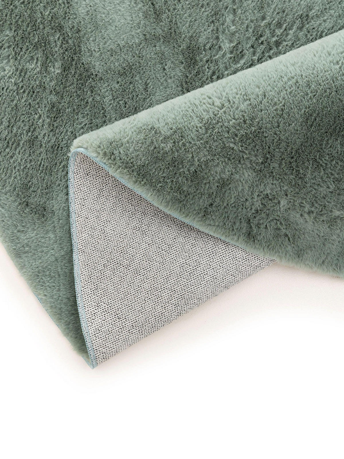 KUNSTFELLTEPPICH Furry Grün ø 120 cm rund - Grün, Kunststoff (120/120cm) - benuta