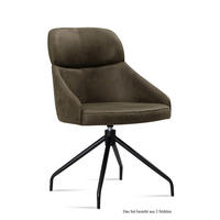 ESSZIMMERSTUHL drehbar (2er-Set) Dorian 52x82x63 Schwarz/Khaki - Dunkelgrün/Schwarz, Kunststoff (63/82/52cm) - 58aufmkessel