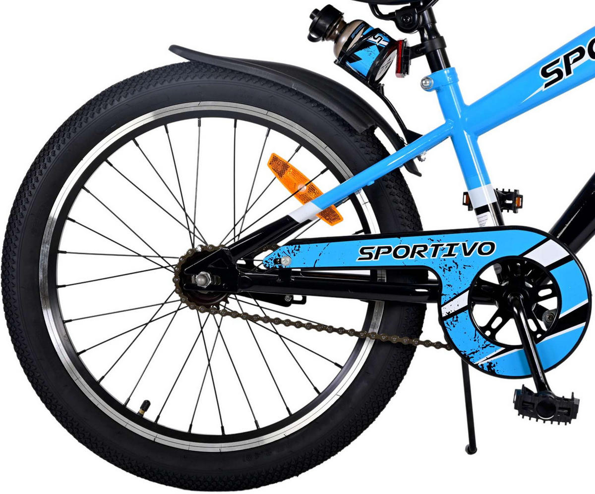 KINDERFAHRRAD Sportivo - Jungen - 20 Zoll - Rücktritt + Handbremse - Blau - Blau, Metall (60cm) - TPFSports