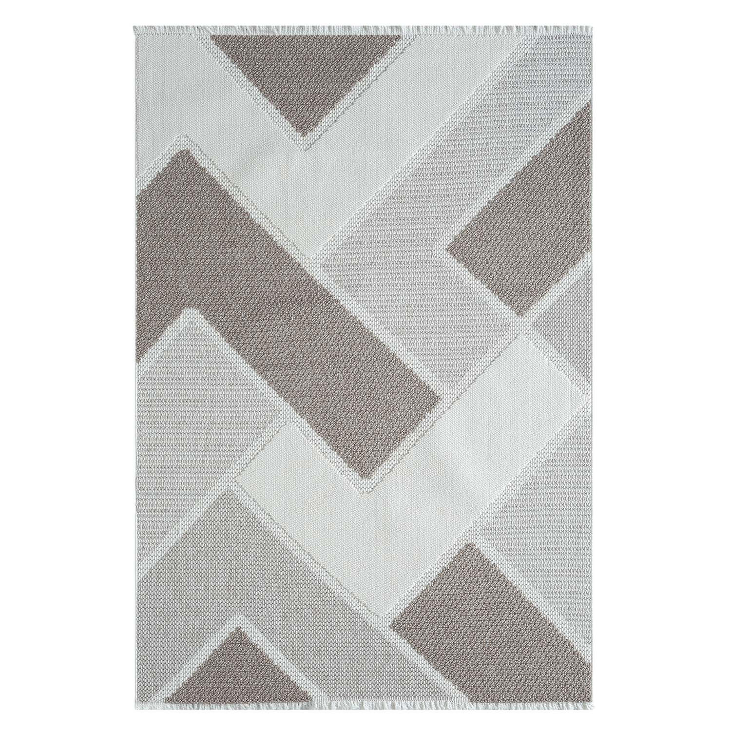KURZFLOR-TEPPICH Lindo 8877 Beige 140x200 cm - Beige, Textil (140/200cm) - carpet city