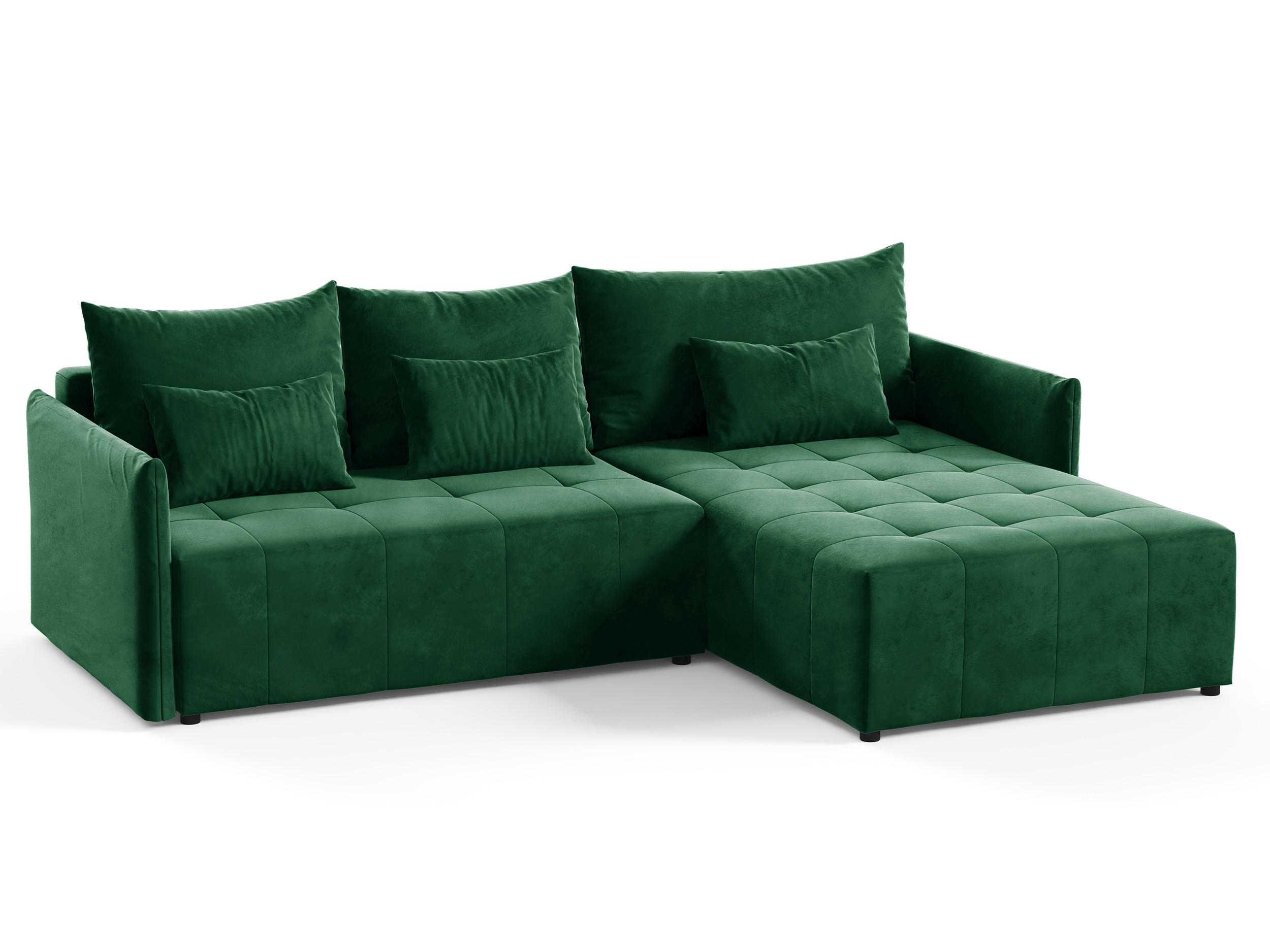 ECKSOFA Leno L - Grün, Holz/Textil (260/180cm) - Sofnet