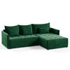 ECKSOFA Leno L - Grün, Holz/Textil (260/180cm) - Sofnet