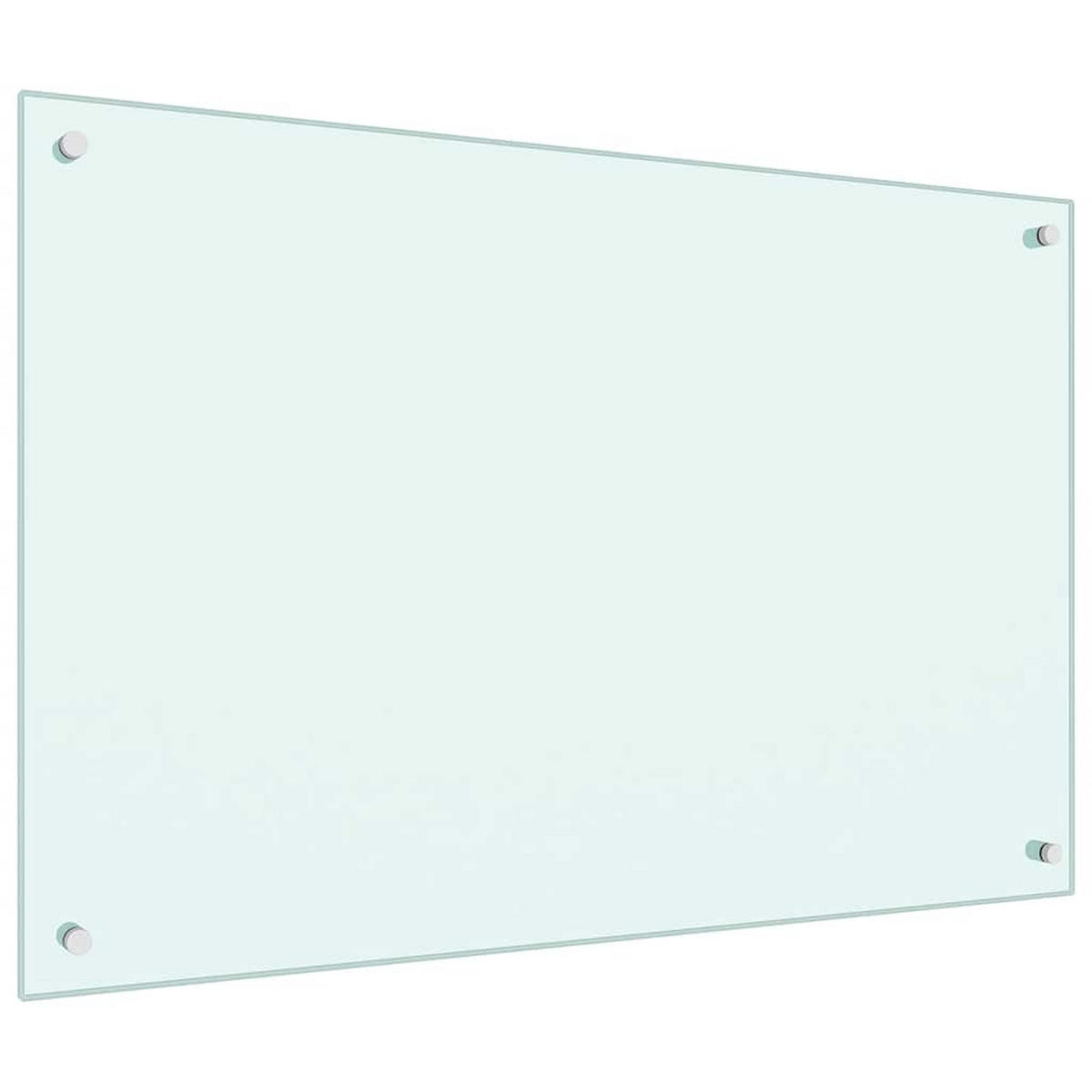 KÜCHENRÜCKWAND Glas 90x60 cm Weiß Wand-Spritzschutz - Weiß, Glas (90/60/0.6cm) - DELUKE