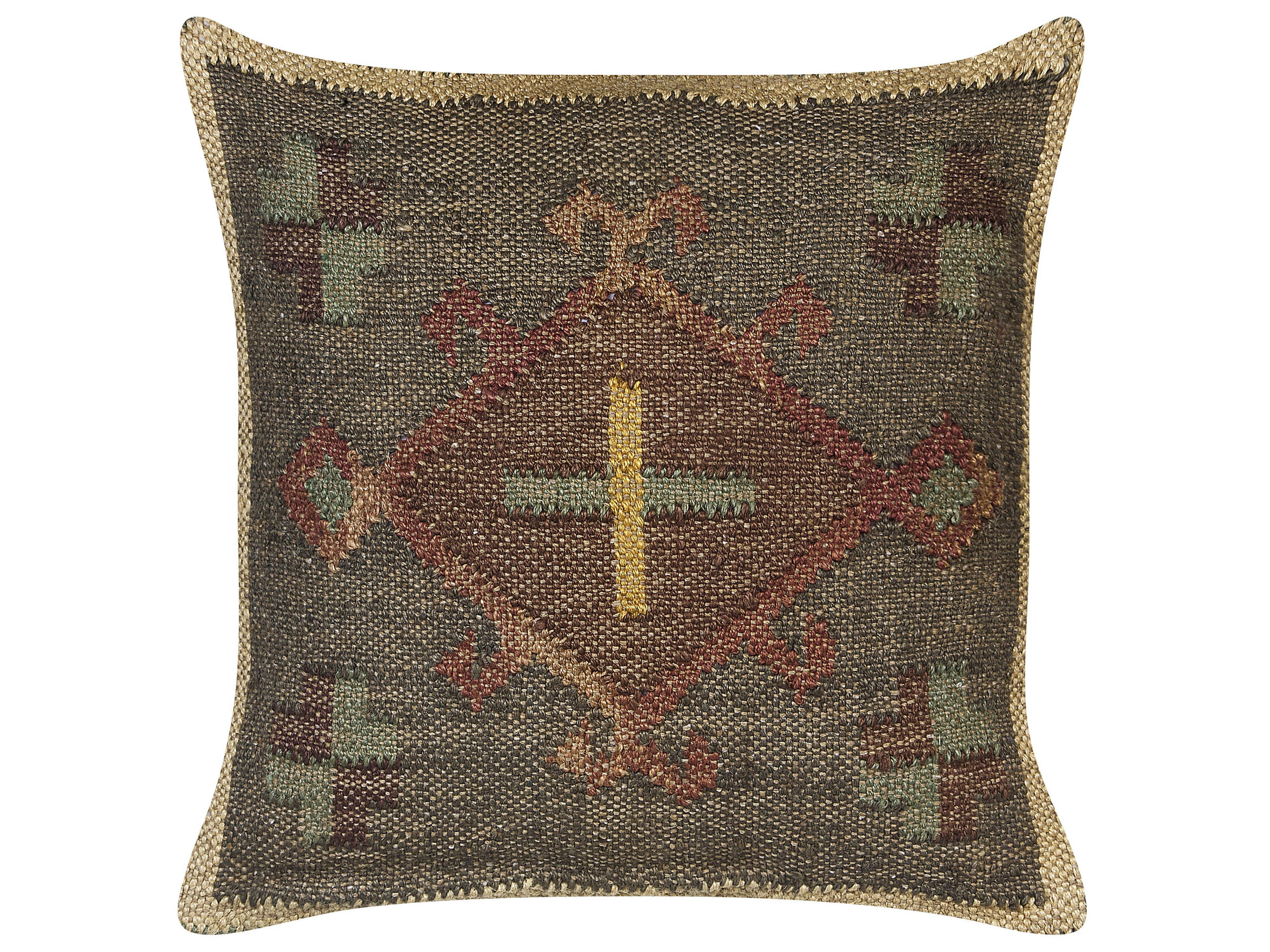 DEKOKISSEN 2er-Set Dunkelgrün 30/50 cm Katora - Dunkelgrün, Naturmaterialen (30/50cm) - Beliani