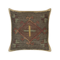 DEKOKISSEN Dunkelgrün 45/45 cm Katora - Dunkelgrün, Naturmaterialien (45/45cm) - Beliani