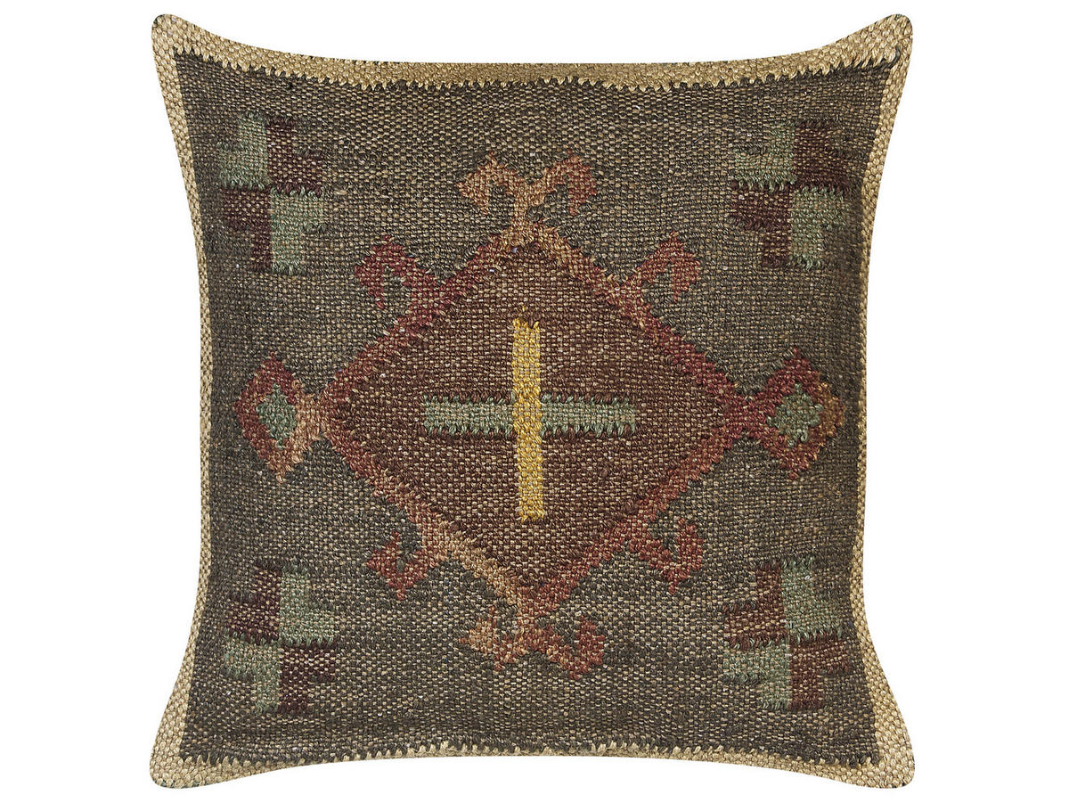 DEKOKISSEN 2er-Set Dunkelgrün 30/50 cm Katora - Dunkelgrün, Naturmaterialen (30/50cm) - Beliani
